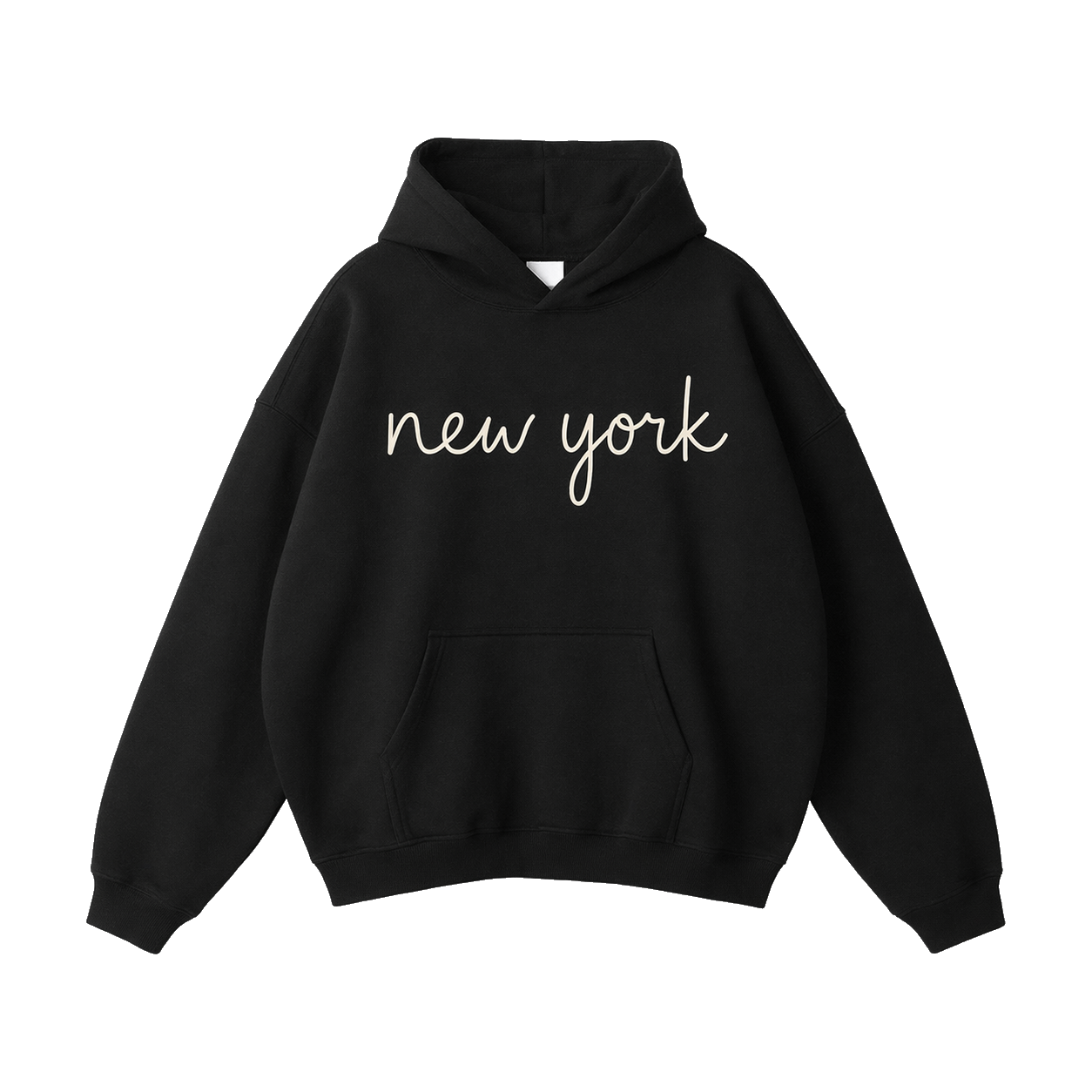 Collection 3 New York Oversize Fleeced Hoodie - Black front