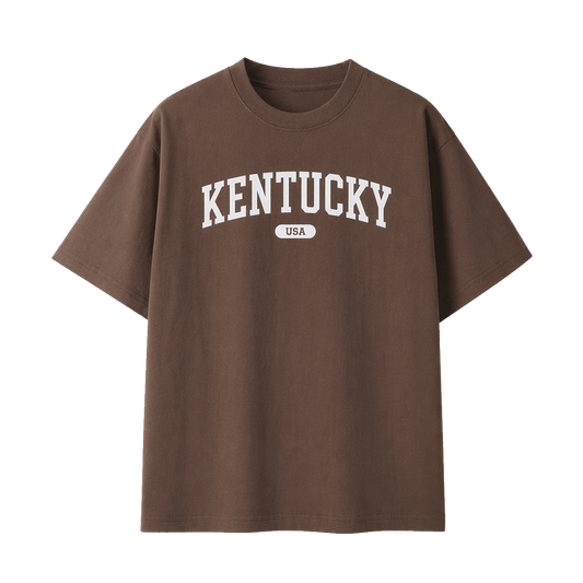 Collection 4 Kentucky Essential Cotton T-Shirt - Coffee front