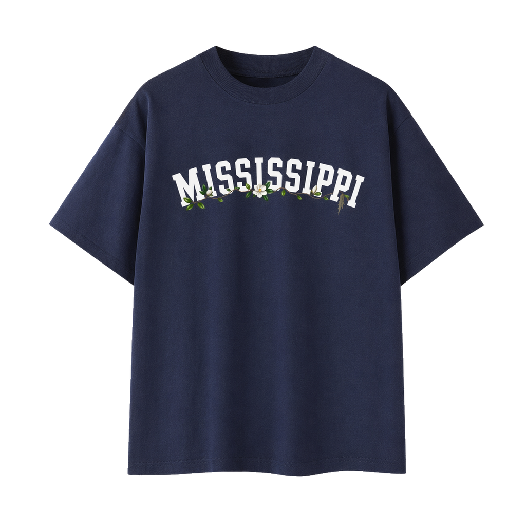 Collection 10 Mississippi Essential Cotton T-Shirt - Navy Blue front