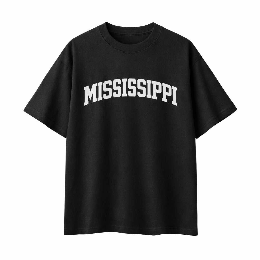 Collection 1 Mississippi Essential Cotton T-Shirt - Black front