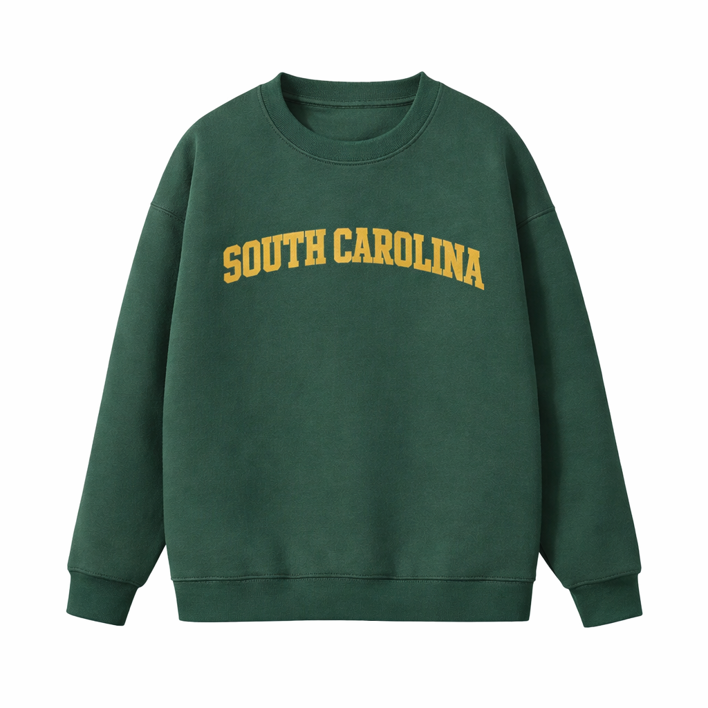 Collection 1 South Carolina Essential Heavyweight Crewneck Sweatshirt - Dark Green front