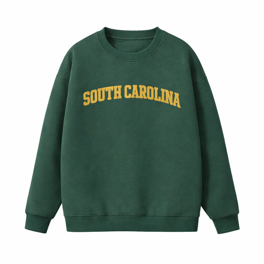 Collection 1 South Carolina Essential Heavyweight Crewneck Sweatshirt - Dark Green front