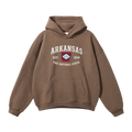 Collection 8 Arkansas Oversize Fleeced Hoodie - Brown front