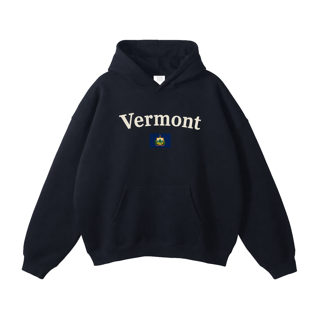 Collection 6 Vermont Oversize Fleeced Hoodie - Black front