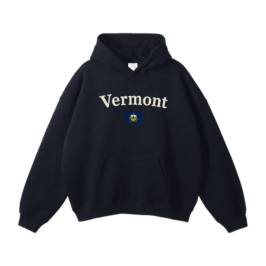 Collection 6 Vermont Oversize Fleeced Hoodie - Black front