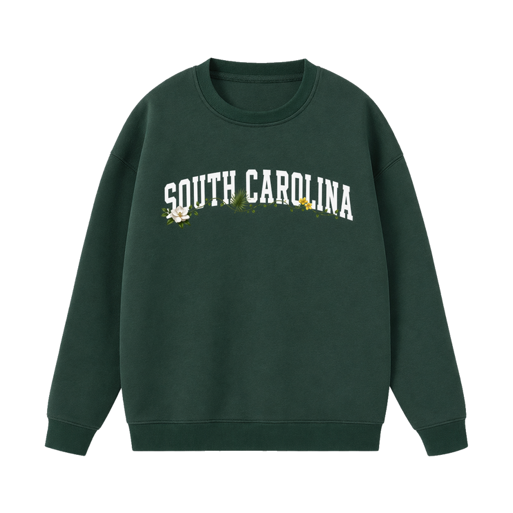Collection 10 South Carolina Essential Heavyweight Crewneck Sweatshirt - Dark Green front