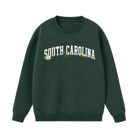Collection 10 South Carolina Essential Heavyweight Crewneck Sweatshirt - Dark Green front