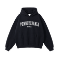 Collection 9 Pennsylvania Oversize Fleeced Hoodie - Black front