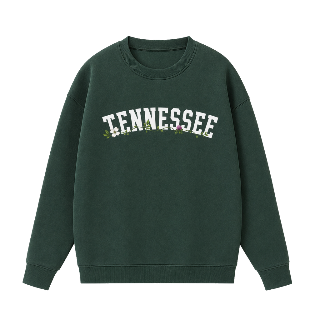 Collection 10 Tennessee Essential Heavyweight Crewneck Sweatshirt - Dark Green front