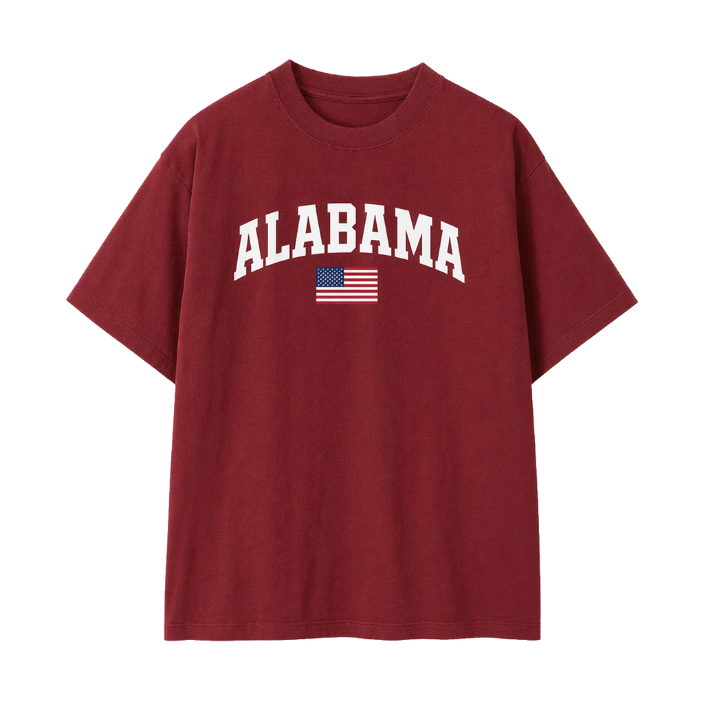 Collection 2 Alabama Essential Cotton T-Shirt - Wine Gray front