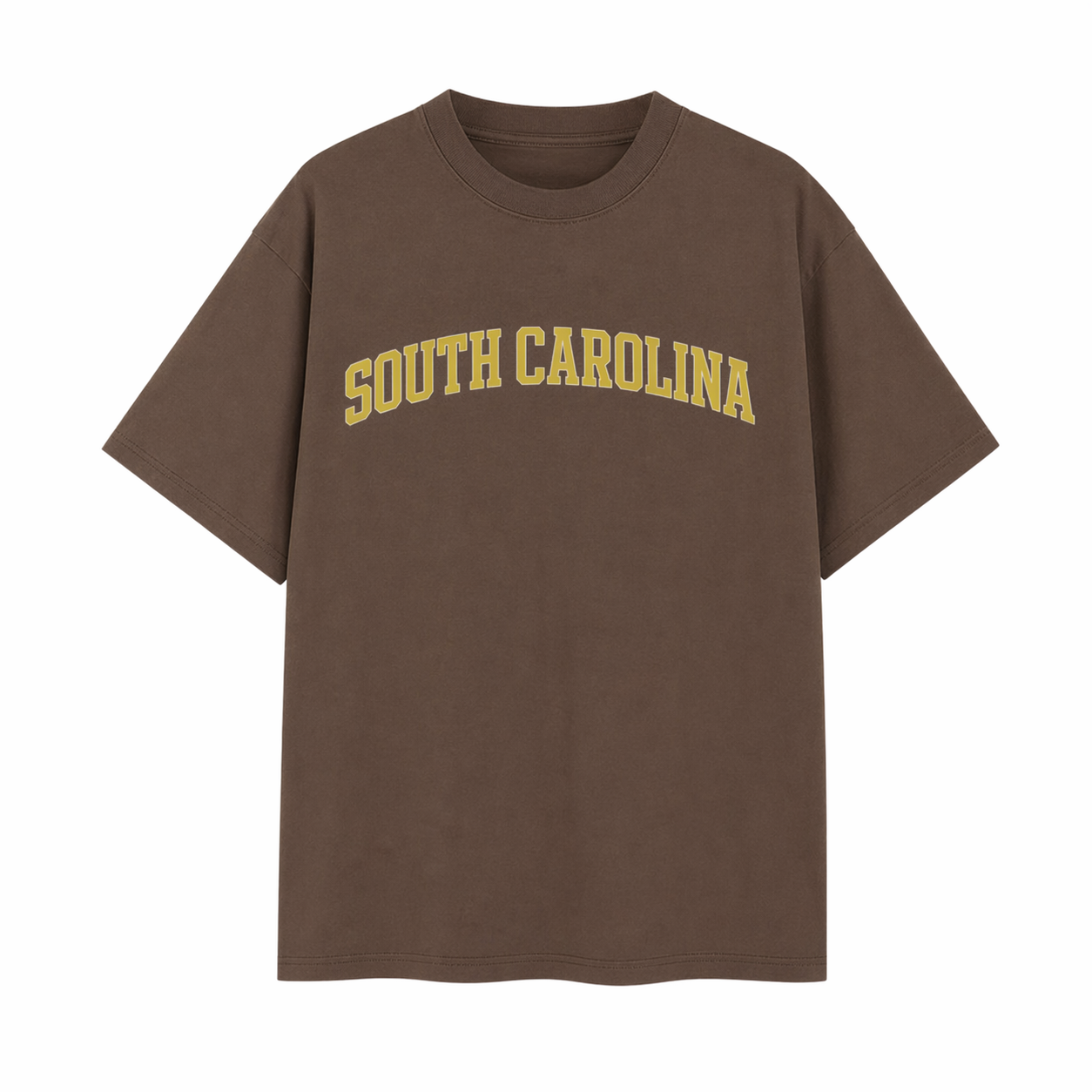 Collection 1 South Carolina Essential Cotton T-Shirt - Coffee front