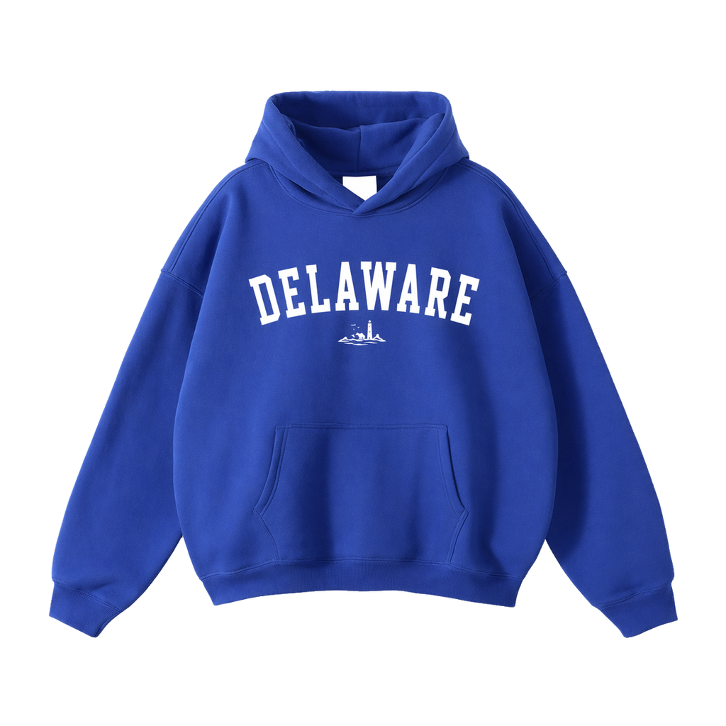 Collection 9 Delaware Oversize Fleeced Hoodie - Klein Blue front