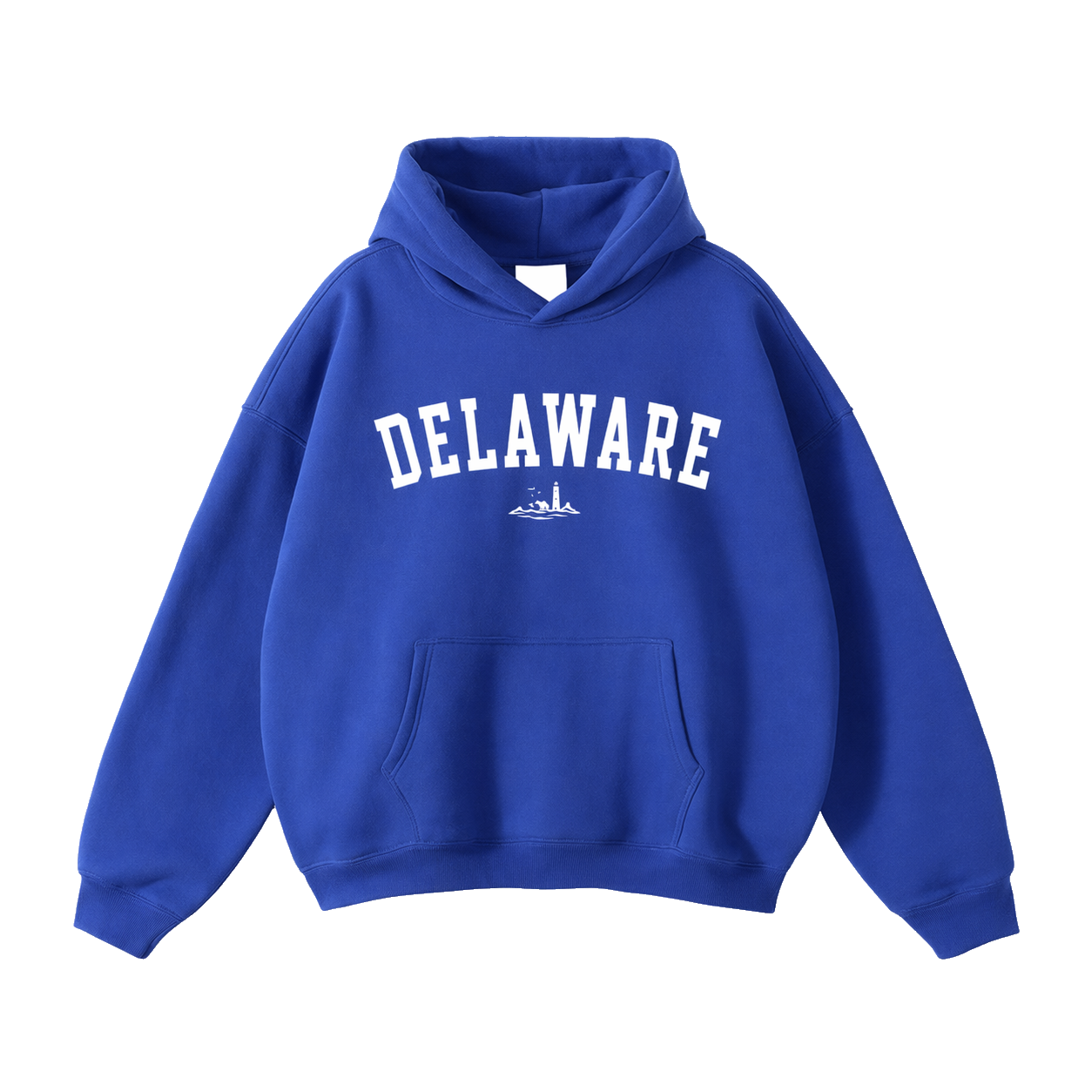 Collection 9 Delaware Oversize Fleeced Hoodie - Klein Blue front