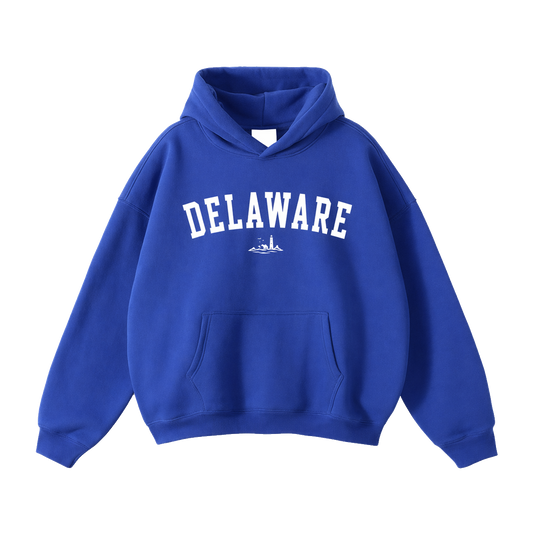 Collection 9 Delaware Oversize Fleeced Hoodie - Klein Blue front