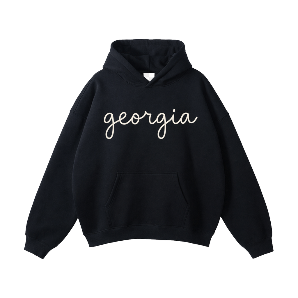 Collection 3 Georgia Oversize Fleeced Hoodie - Black front