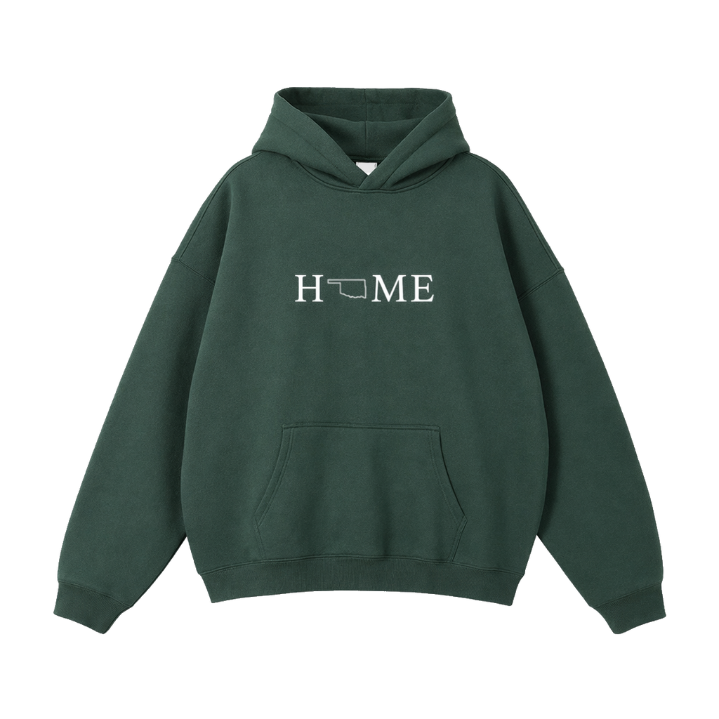 Collection 5 Oklahoma Oversize Fleeced Hoodie - Eden Green front