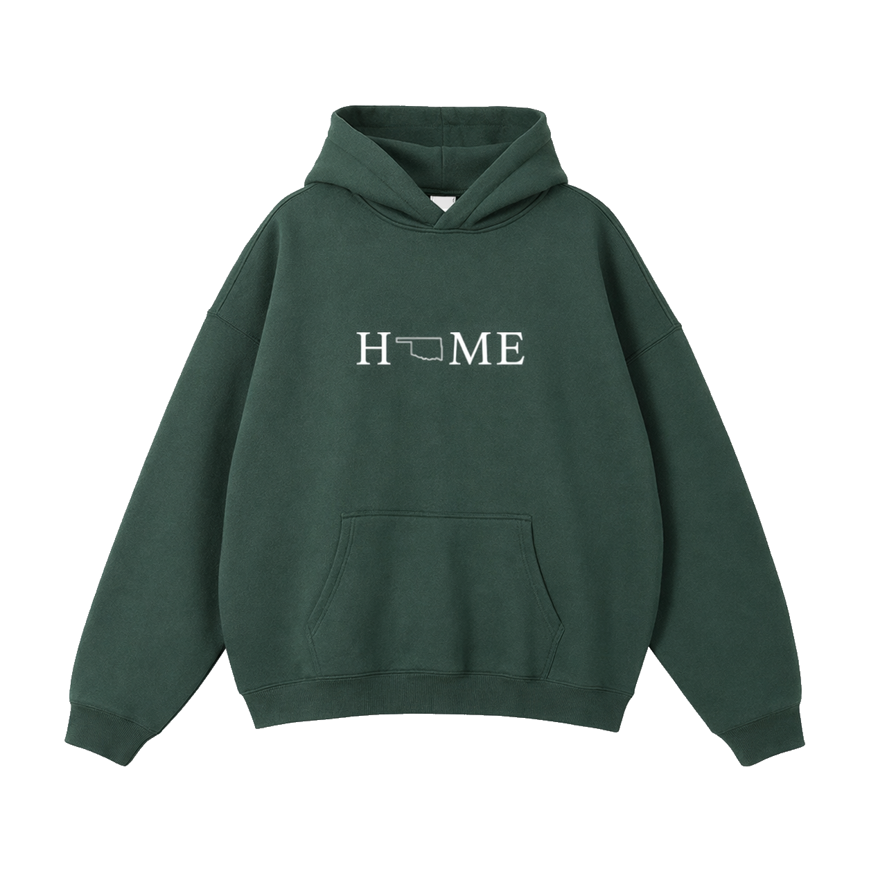 Collection 5 Oklahoma Oversize Fleeced Hoodie - Eden Green front