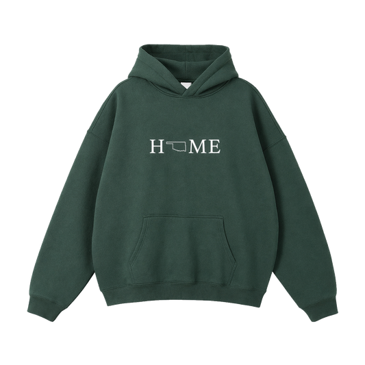 Collection 5 Oklahoma Oversize Fleeced Hoodie - Eden Green front