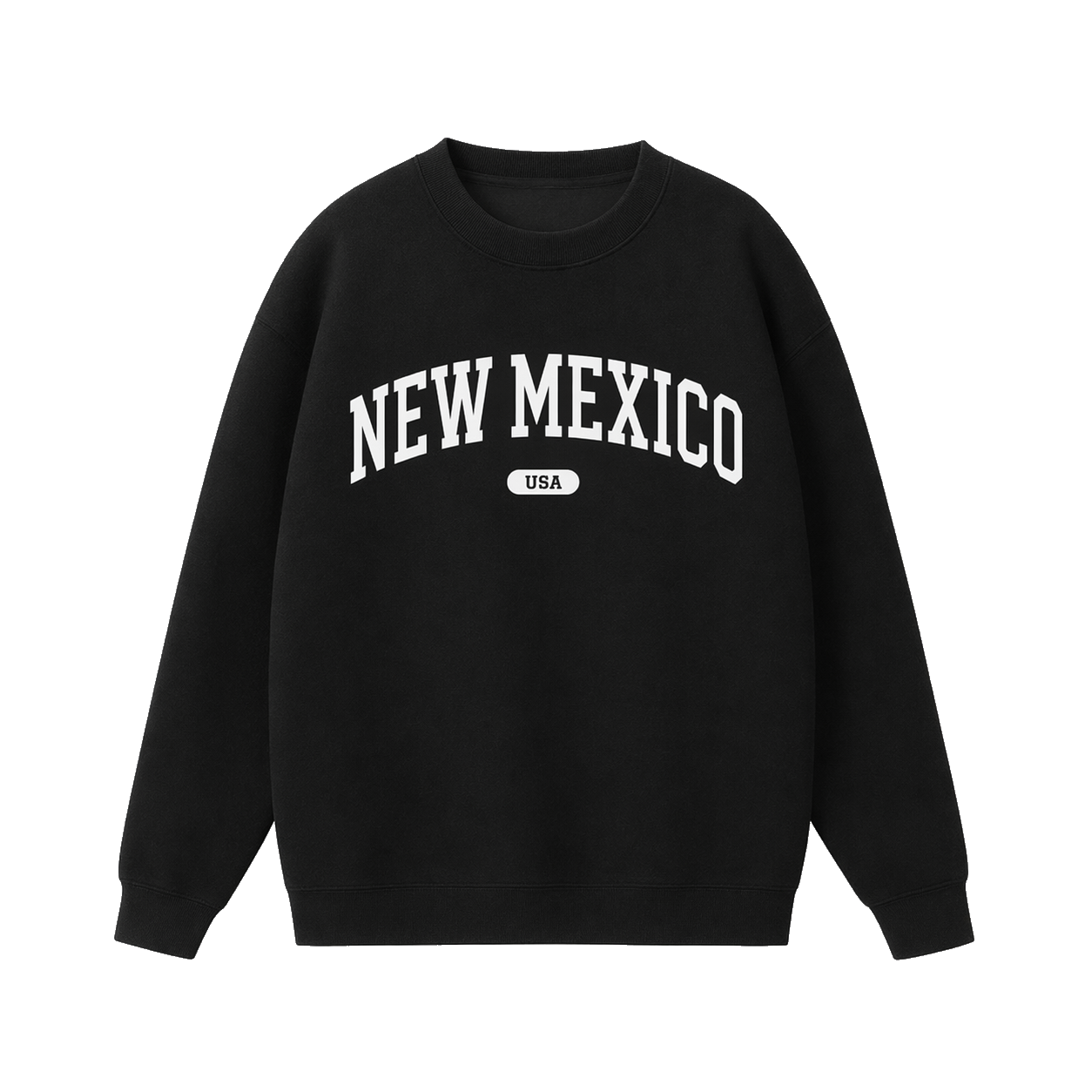Collection 4 New Mexico Essential Heavyweight Crewneck Sweatshirt - Black front
