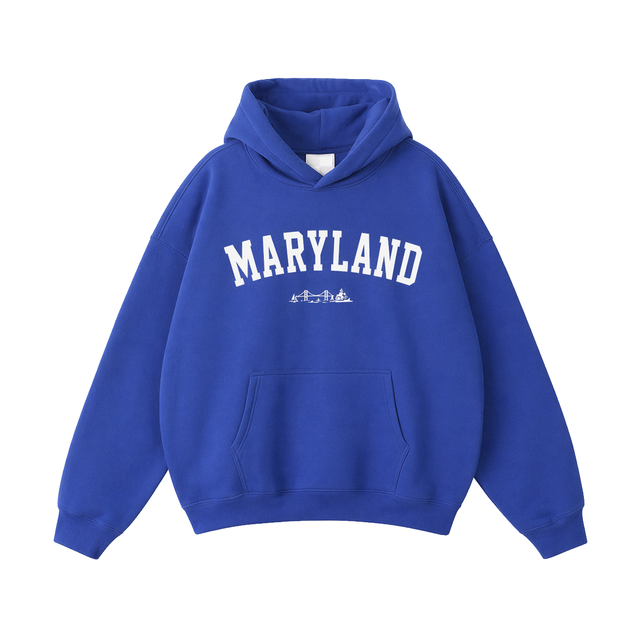 Collection 9 Maryland Oversize Fleeced Hoodie - Klein Blue front