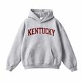Collection 1 Kentucky Oversize Fleeced Hoodie - Flower Gray front