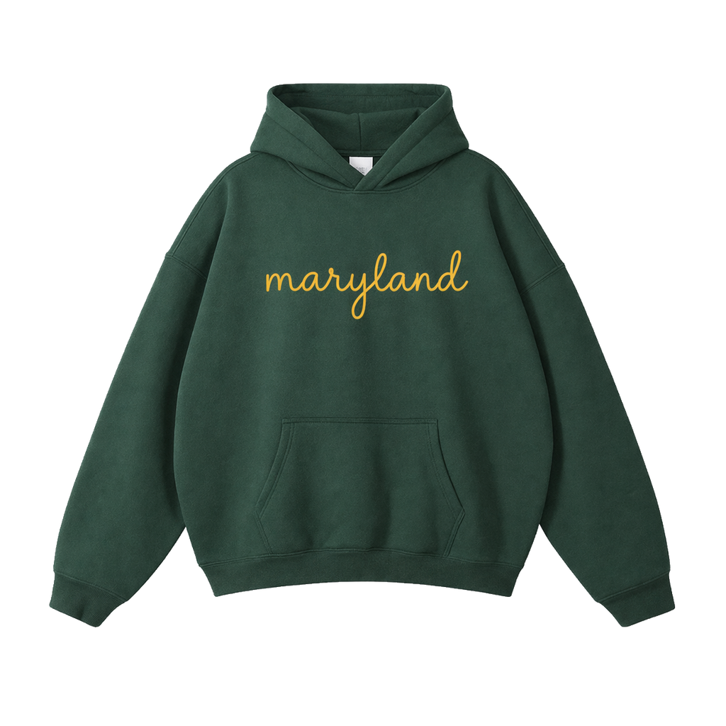 Collection 3 Maryland Oversize Fleeced Hoodie - Eden Green front
