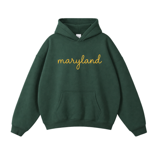 Collection 3 Maryland Oversize Fleeced Hoodie - Eden Green front