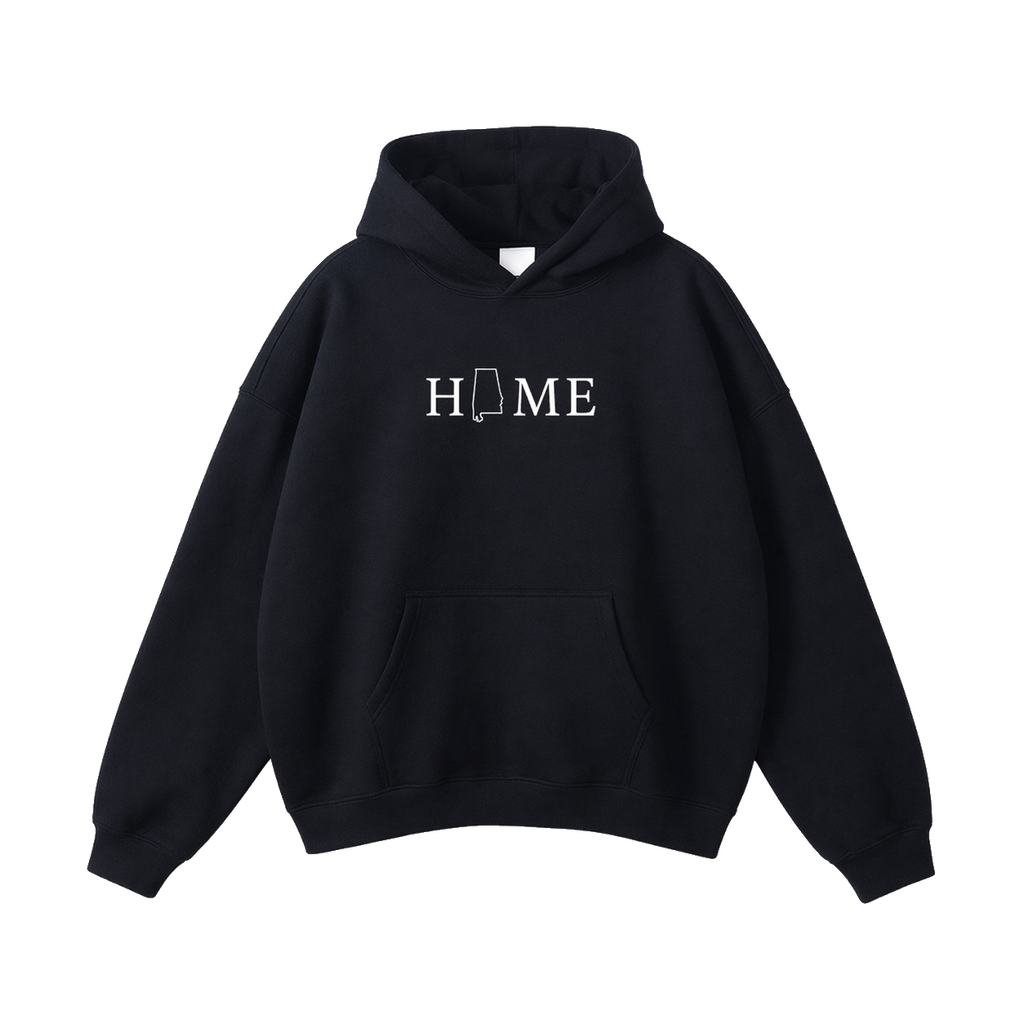 Collection 5 Alabama Oversize Fleeced Hoodie - Black front