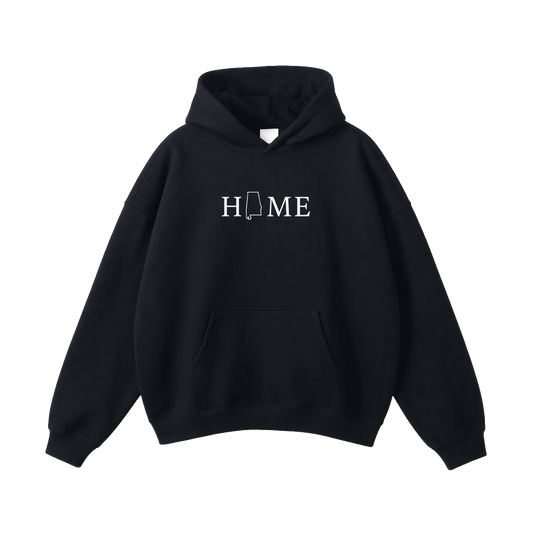 Collection 5 Alabama Oversize Fleeced Hoodie - Black front