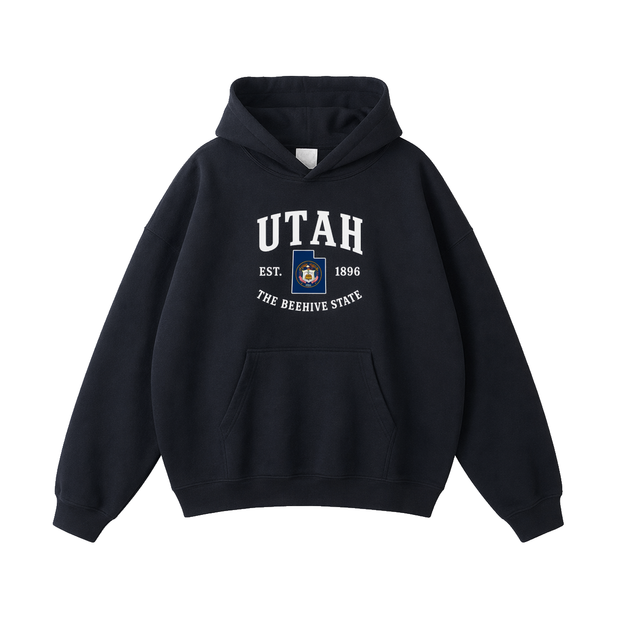 Collection 8 Utah Oversize Fleeced Hoodie - Black front