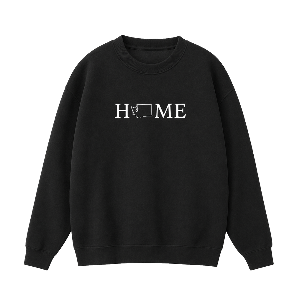 Collection 5 Washington Essential Heavyweight Crewneck Sweatshirt - Black front