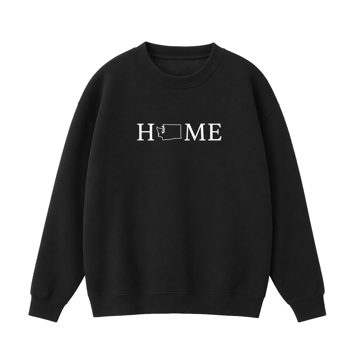 Collection 5 Washington Essential Heavyweight Crewneck Sweatshirt - Black front