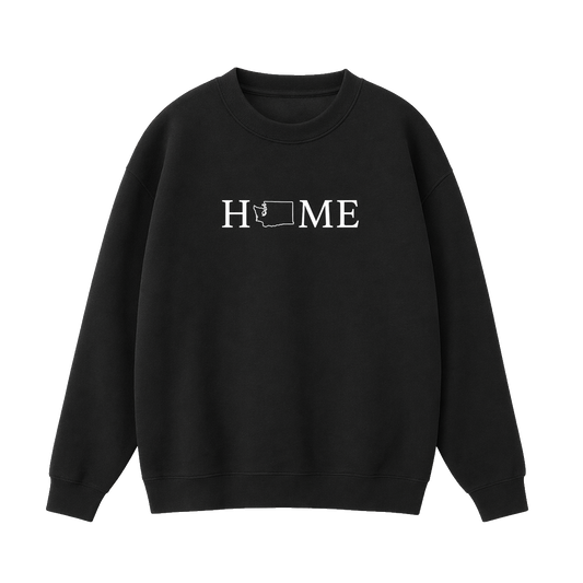 Collection 5 Washington Essential Heavyweight Crewneck Sweatshirt - Black front