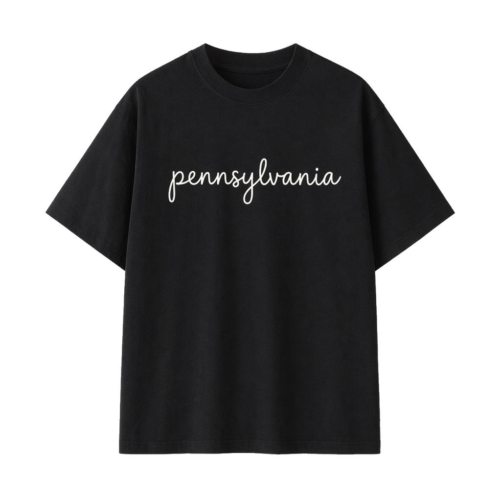 Collection 3 Pennsylvania Essential Cotton T-Shirt - Black front
