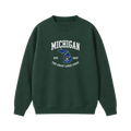 Collection 8 Michigan Essential Heavyweight Crewneck Sweatshirt - Dark Green front