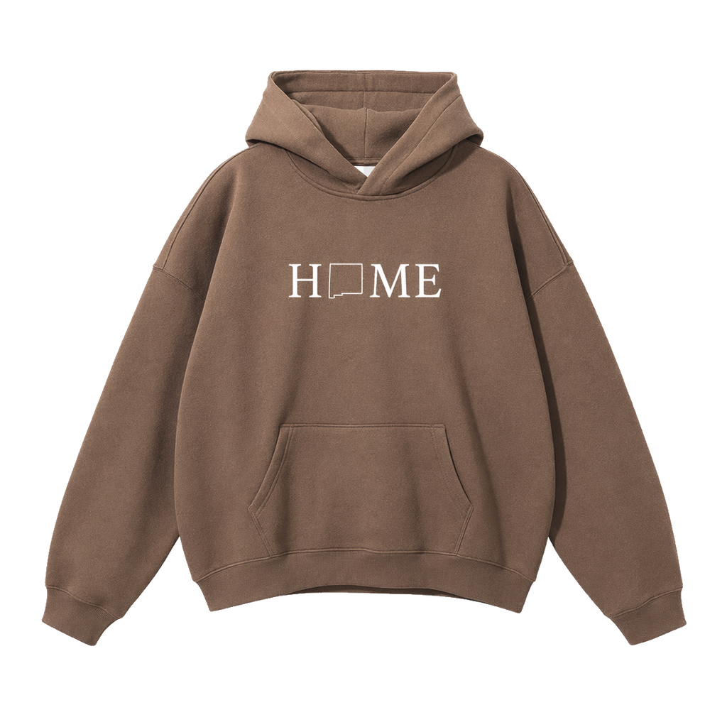 Collection 5 New Mexico Oversize Fleeced Hoodie - Brown front