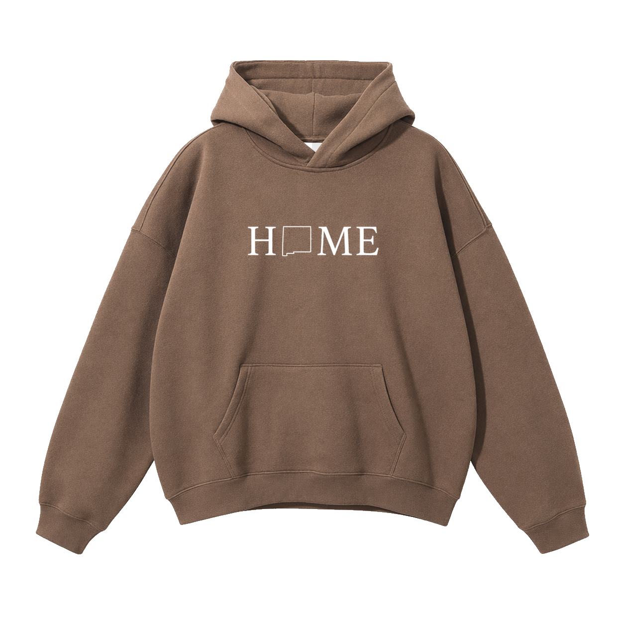 Collection 5 New Mexico Oversize Fleeced Hoodie - Brown front