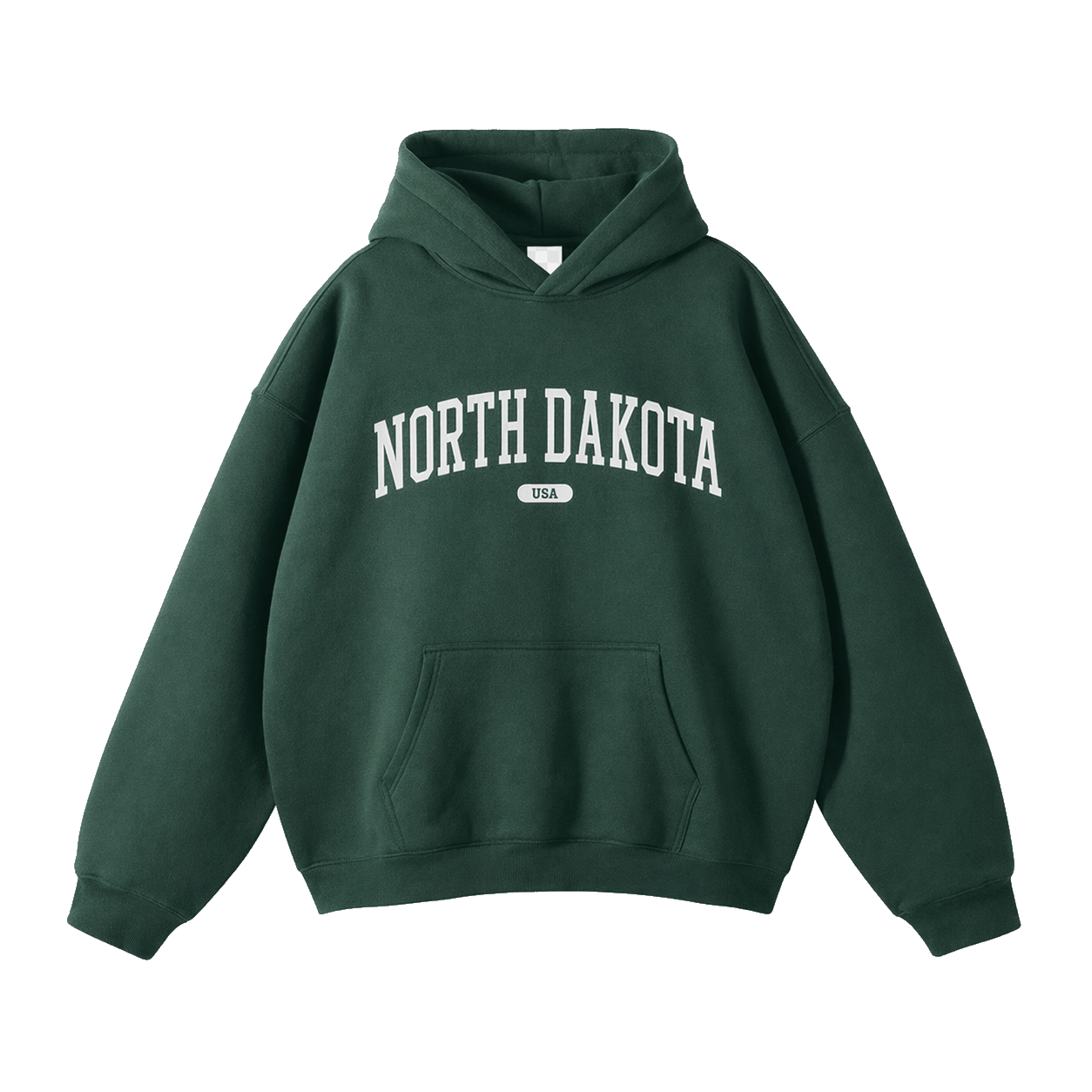 Collection 4 North Dakota Oversize Fleeced Hoodie - Eden Green front