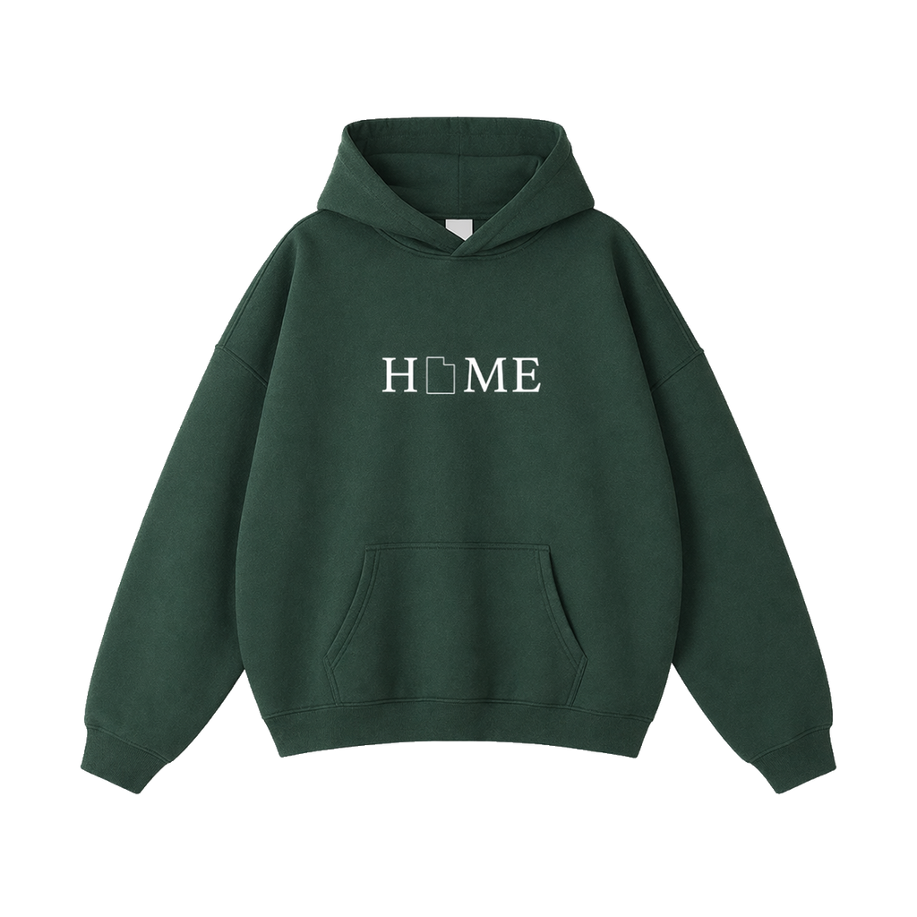 Collection 5 Utah Oversize Fleeced Hoodie - Eden Green front