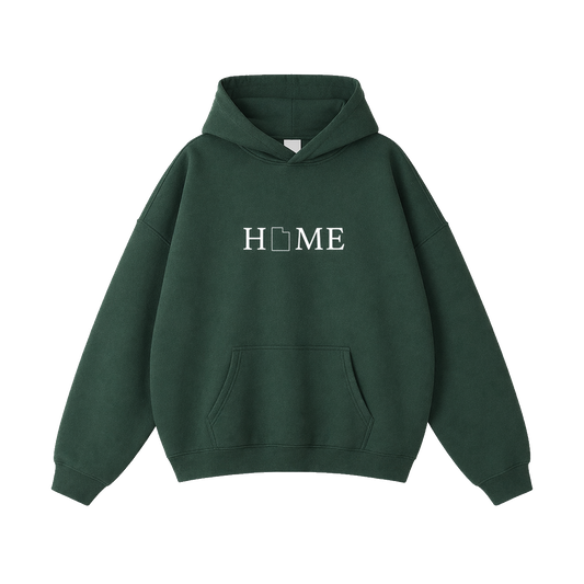 Collection 5 Utah Oversize Fleeced Hoodie - Eden Green front