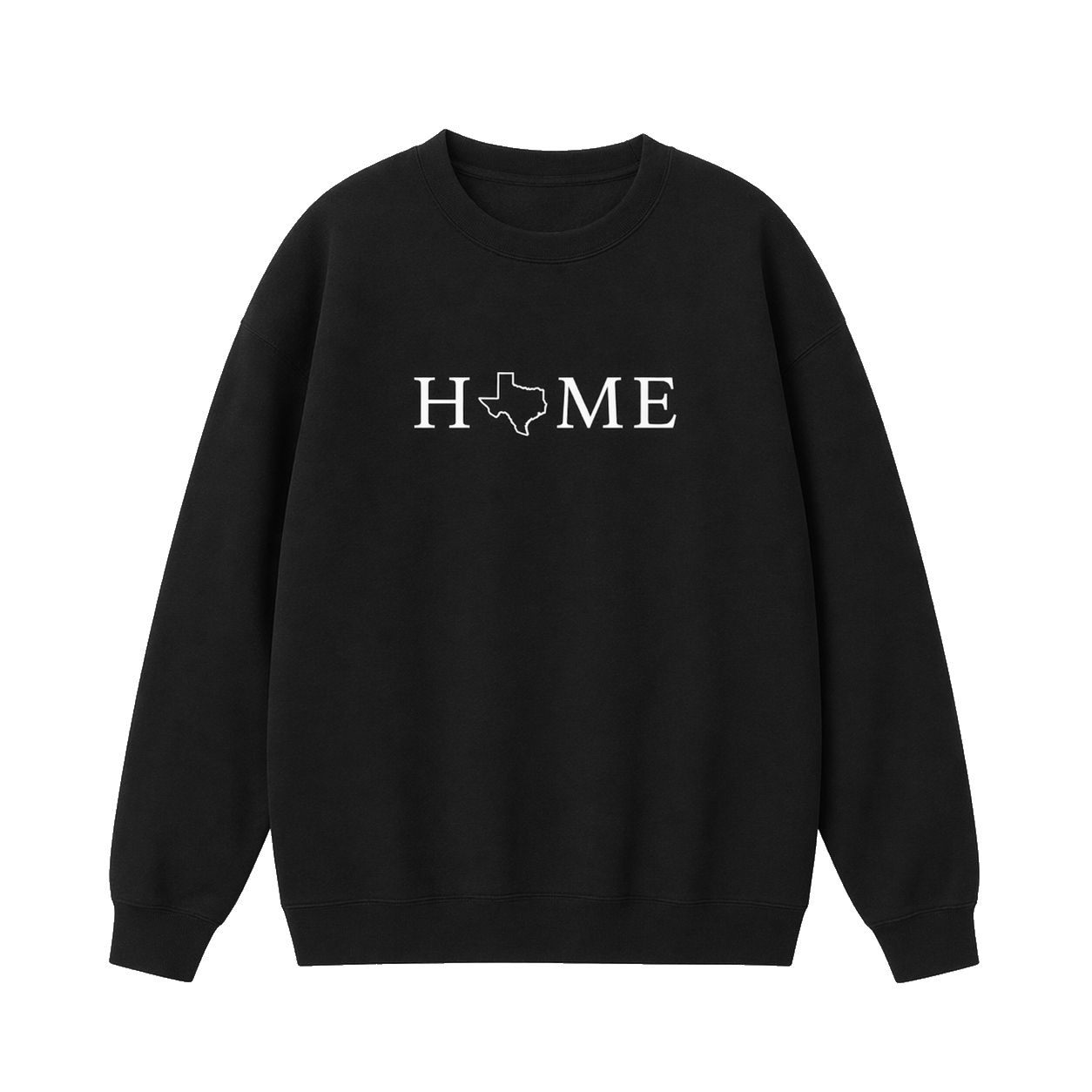 Collection 5 Texas Essential Heavyweight Crewneck Sweatshirt - Black front