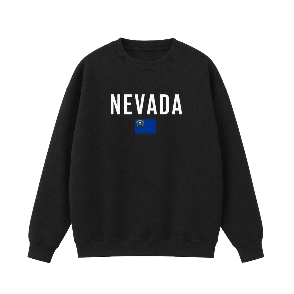 Collection 7 Nevada Essential Heavyweight Crewneck Sweatshirt - Black front