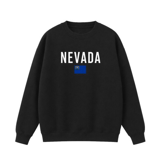 Collection 7 Nevada Essential Heavyweight Crewneck Sweatshirt - Black front