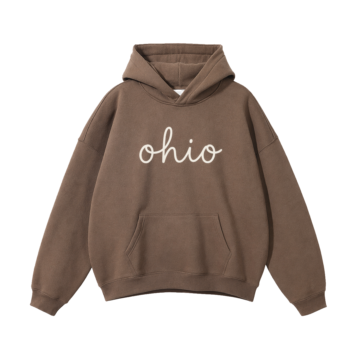 Collection 3 Ohio Oversize Fleeced Hoodie - Brown front