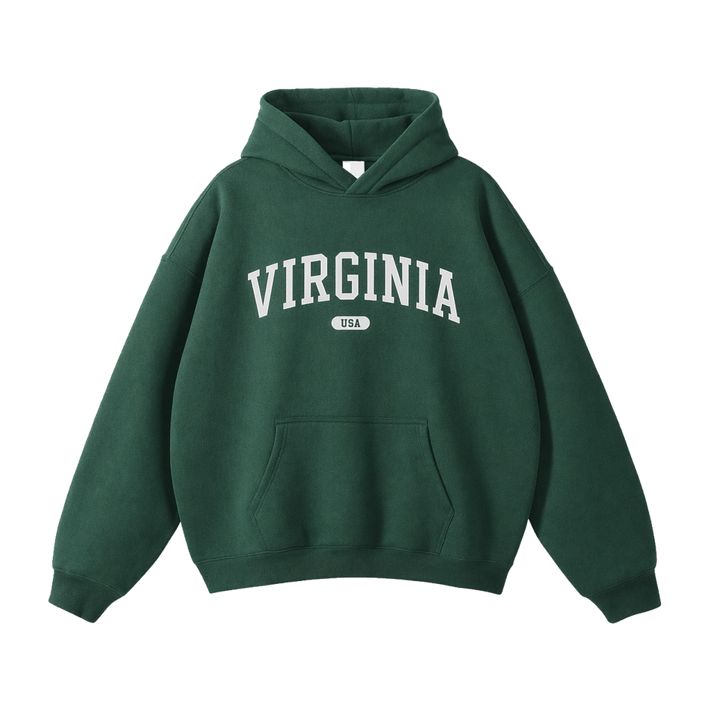 Collection 4 Virginia Oversize Fleeced Hoodie - Eden Green front