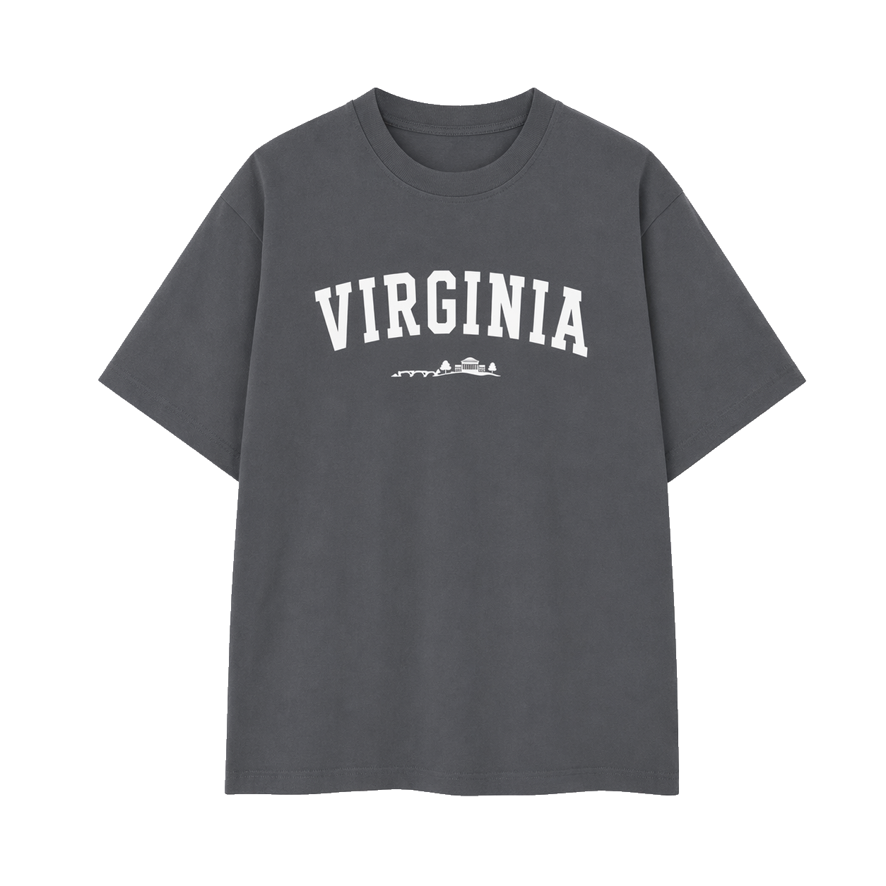 Collection 9 Virginia Essential Cotton T-Shirt - Dark Gray front