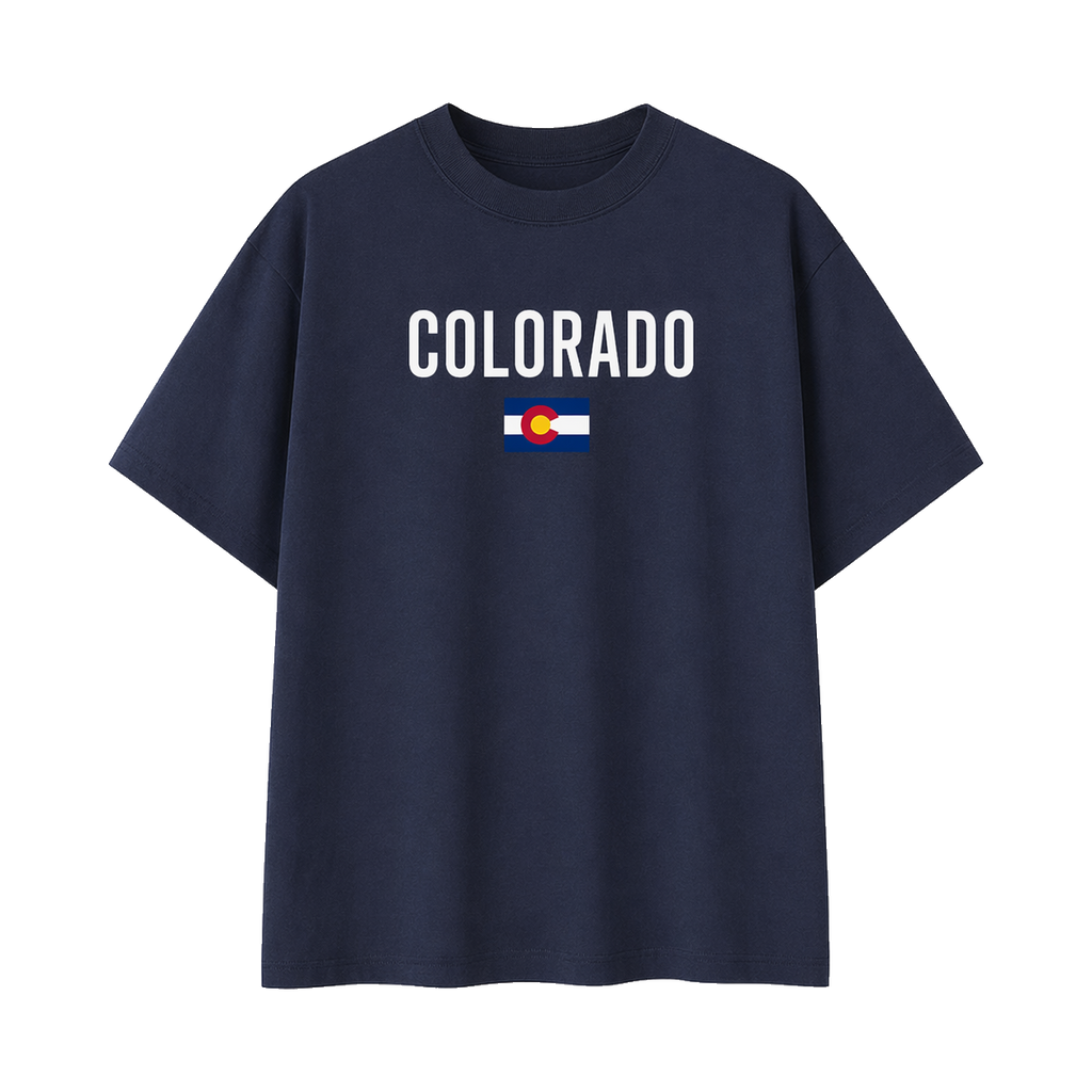 Collection 7 Colorado Essential Cotton T-Shirt - Navy Blue front