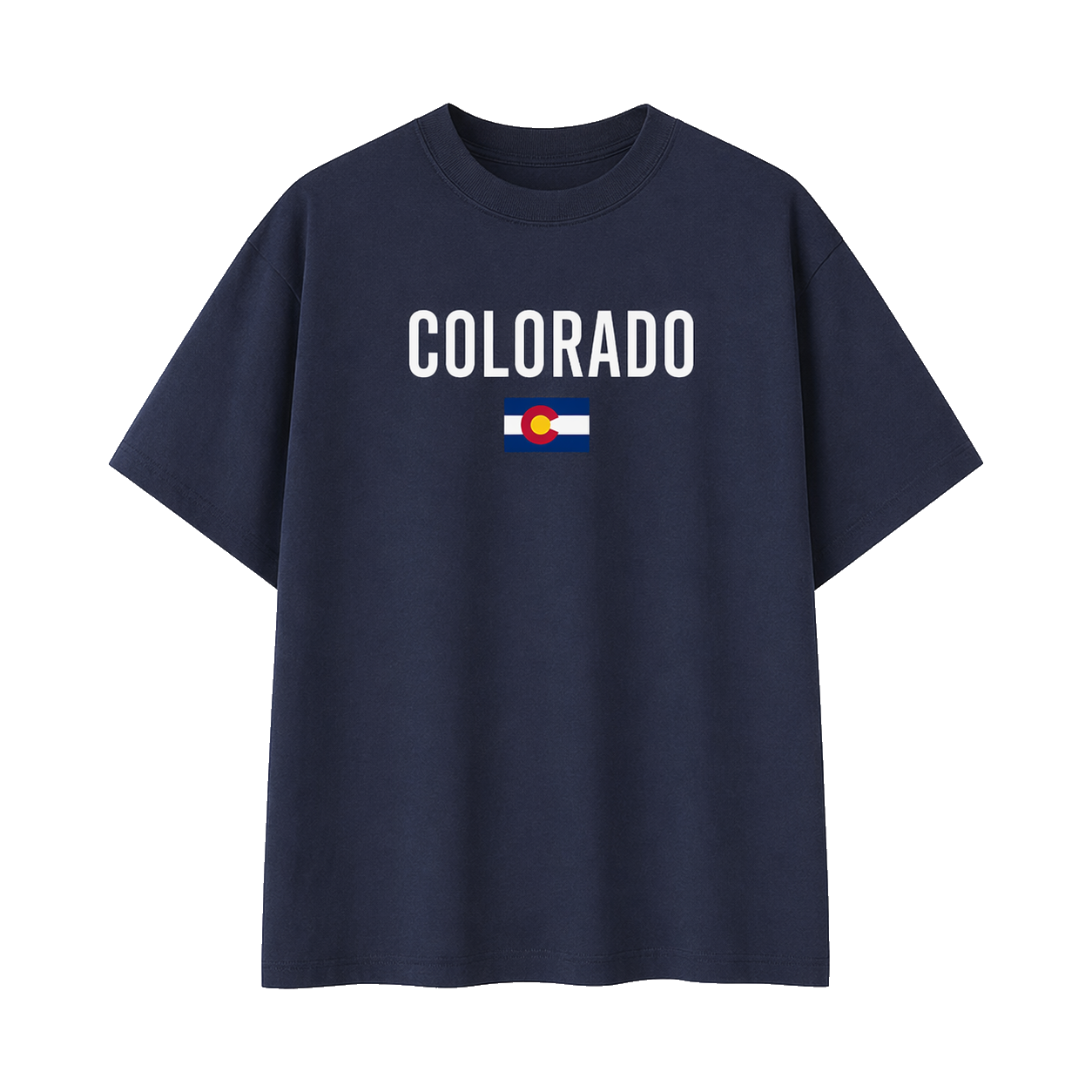 Collection 7 Colorado Essential Cotton T-Shirt - Navy Blue front