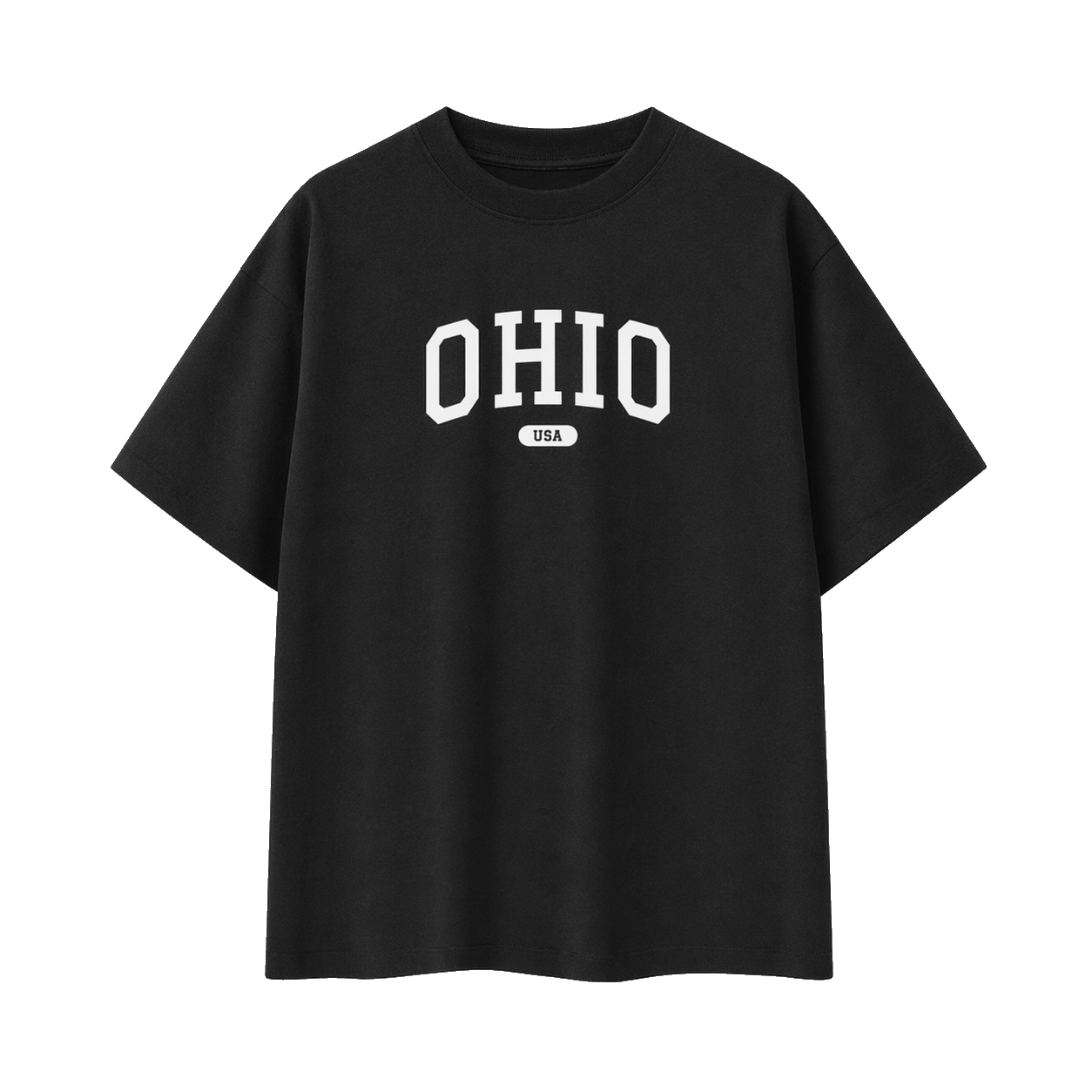 Collection 4 Ohio Essential Cotton T-Shirt - Black front