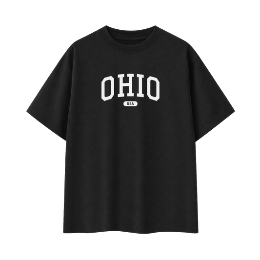 Collection 4 Ohio Essential Cotton T-Shirt - Black front